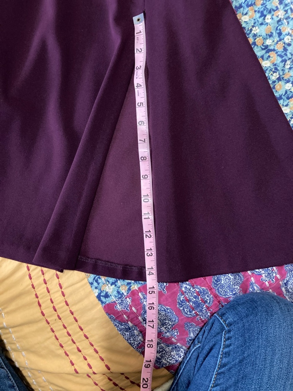 Calvin Klein Size 10 Deep Plum Eggplant Short-Sleeve Fit-and-Flare MIDI Dress - Picture 13 of 15
